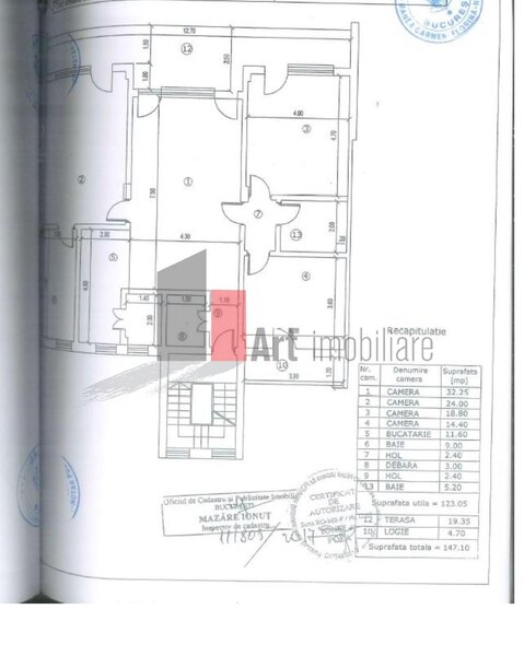 Straulesti, apartament spatios 147 mp, 4 camere, 2 bai, mobilat si utilat complet,